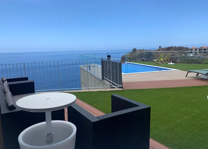 Madeira Sea Sunshine With Heated Pool アパート *